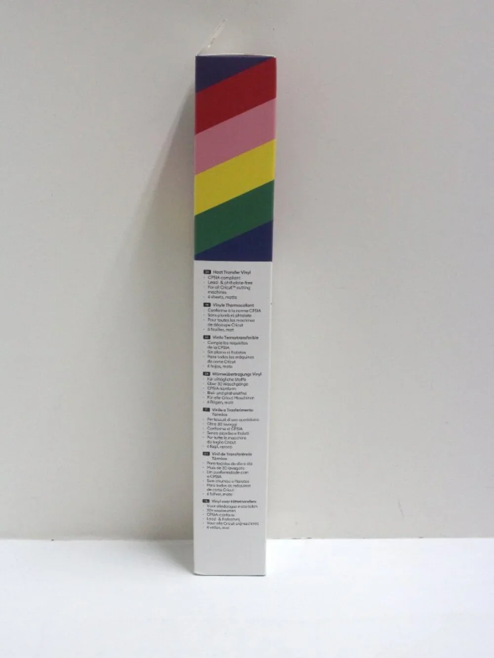 Cricut Iron On Heat Transfer Vinyl Rainbow Sampler Collection - 6 Sheets - NEW